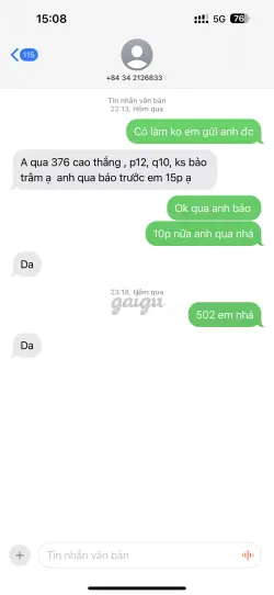 Ảnh đánh giá gái gọi