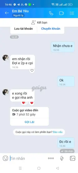 Ảnh đánh giá gái gọi