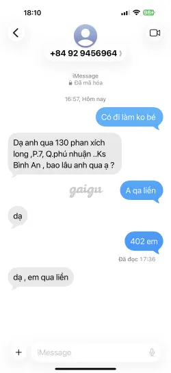 Ảnh đánh giá gái gọi