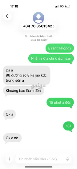 Ảnh đánh giá gái gọi