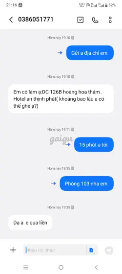 Ảnh đánh giá gái gọi