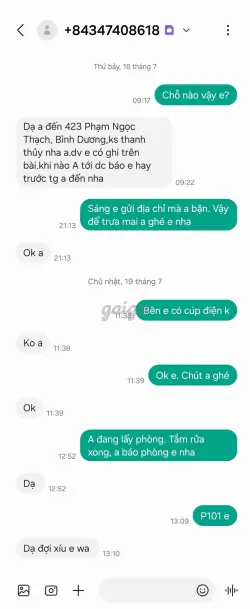 Ảnh đánh giá gái gọi