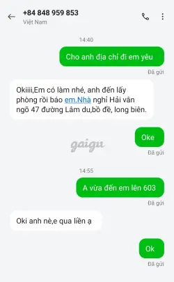 Ảnh đánh giá gái gọi