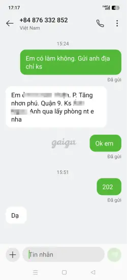 Ảnh đánh giá gái gọi