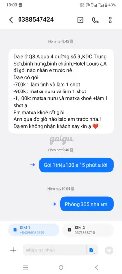 Ảnh đánh giá gái gọi