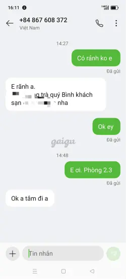 Ảnh đánh giá gái gọi