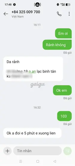 Ảnh đánh giá gái gọi