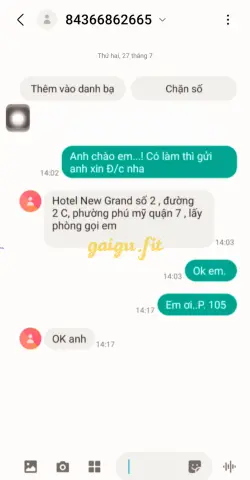 Ảnh đánh giá gái gọi