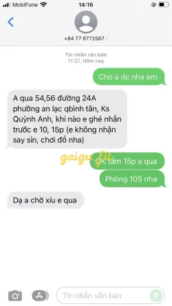 Ảnh đánh giá gái gọi