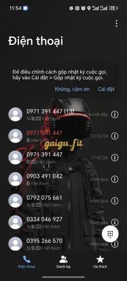 Ảnh đánh giá gái gọi