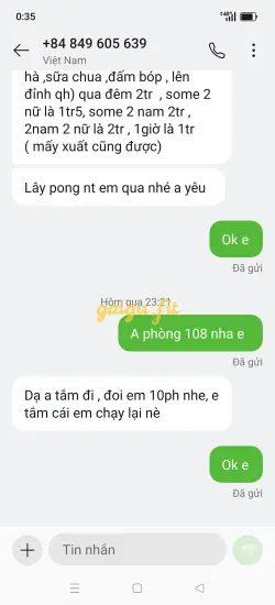 Ảnh đánh giá gái gọi