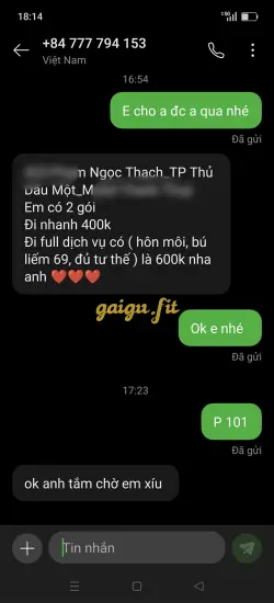 Ảnh đánh giá gái gọi