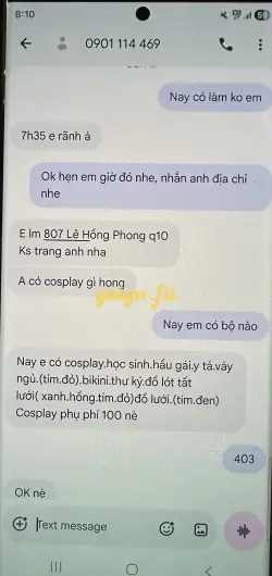 Ảnh đánh giá gái gọi