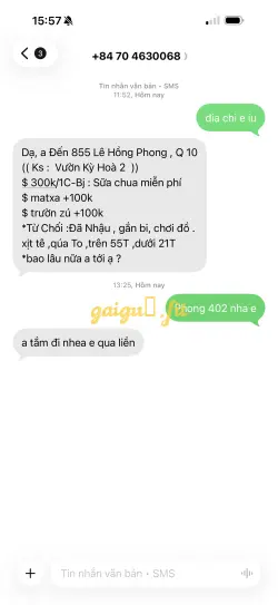 Ảnh đánh giá gái gọi