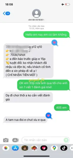Ảnh đánh giá gái gọi